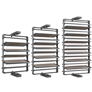 Hnoss kim loại hiện đại miễn phí đứng Giày giá lưu trữ <span class=keywords><strong>Organizer</strong></span> <span class=keywords><strong>360</strong></span> kéo ra xoay tủ quần áo giá giày - Product Image 2