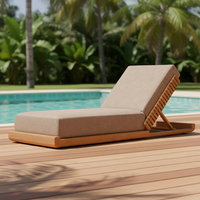 Vente directe usine : Ensemble de salon de jardin en teck moderne anti-UV pour terrasses d'hôtels, idéal pour les centres de villégiature, piscines, jardins et cours.