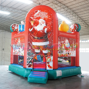 Khổng lồ ngoài trời trẻ em 'giáng sinh Gingerbread House Inflatable cho các bên 3-năm bảo hành-jumper Combo trượt công viên giải trí - Product Image 3