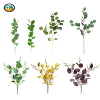 Feuilles d'eucalyptus en soie artificielle à une seule branche Offre Spéciale pour la décoration de mariage
