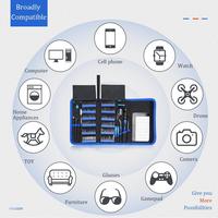 Kit de tournevis de précision électronique 142 pièces, 120 embouts magnétiques, outil de réparation pour téléphone, ordinateur portable, PC, garantie 1 an, OEM
