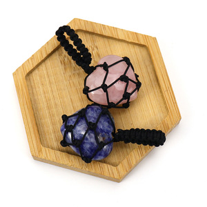 Collar con colgante de cristal de amatista natural en forma de corazón, tejido a mano, en oferta en vivo en TikTok, N703 - Product Image 2