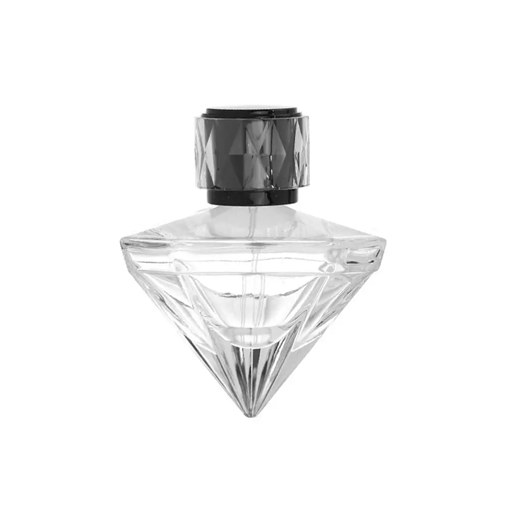 Groothandel Distributeur 70Ml Premium Luxe Diemond Vorm Crimp Doorzichtige Parfum Glazen Fles