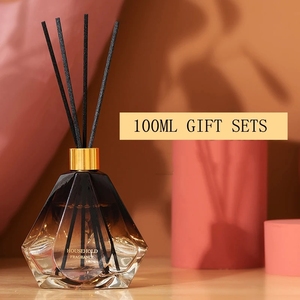 Bottiglia di vetro di colore unico di lusso grande 100ml 150ml 200ml 500ml vuota trasparente diffusore di Reed bottiglia di vetro con tappo stick - Product Image 2