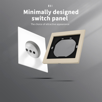 Enchufe de Pared WESA 16A, 1 Tomacorriente, Diseño Moderno y Lujoso, Enchufe Europeo