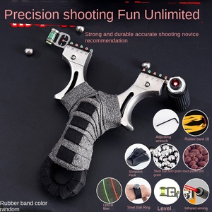 Nueva aleación de aluminio <span class=keywords><strong>Hunter</strong></span> Sniper Slingshot alta precisión alta potencia cuero plano alta elasticidad uso al aire libre adulto ligero - Product Image 2