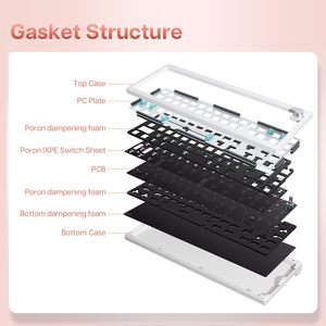 Clavier mécanique EPOMAKER CIDOO V65 V2 65% à montage sur joint, en aluminium CNC, sans fil, tri-mode, échange à chaud, VIA RGB, clavier de jeu - Product Image 2