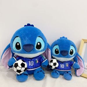 Peluche Carino di <span class=keywords><strong>Stitch</strong></span> <span class=keywords><strong>Blu</strong></span> con Pallone da Calcio, 4 Maglie Nazionali, Personaggio Anime, Decorazione per la Casa - Product Image 5