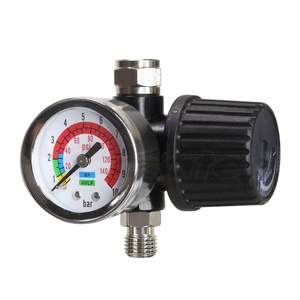 Régulateur de pression d'air LEMATEC 0-140 PSI 0-10 Bar avec manomètre analogique pour pistolet de pulvérisation et outils pneumatiques - Product Image 3