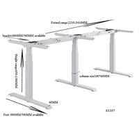 Bureau intelligent moderne électrique en fer, réglable en hauteur (65-130 cm), capacité de charge 120 kg, fabriqué en Chine, vente en gros, haute qualité
