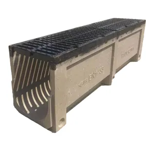 Factory direct selling iron cast grate channel cover polymer concrete drainage ditch