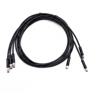 Cable Recto Impermeable M5 Macho-Hembra de 4 Núcleos, Conector Mini de Aviación, 1 Metro, Cobre Puro, Aislamiento de PVC, PLC Industrial - Product Image 1