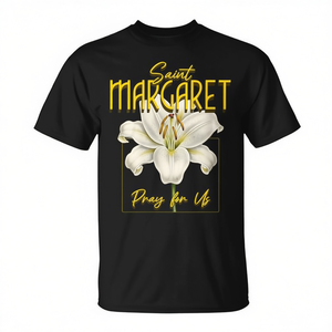 T-shirt Sainte Margaret Marie Écosse Lily Purity Catholic Saint - Product Image 2
