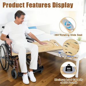 Zware houten patiëntenhulp voor verplaatsen, houten glijplank voor transfer - Product Image 4