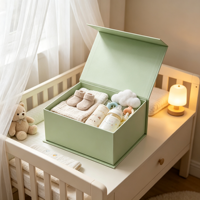 Coffret Cadeau Bébé Sage avec Chaussons Tricotés, Jouet Nuage, Anneau de Dentition Biberon, Tissu Gaufré, Emballage pour Crèche, Vente en Gros, Boîte Personnalisée, Ensemble Cadeau