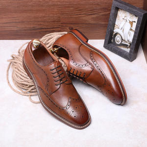 High-end Luxurious New Style Fashionable Handcrafted Genuine Leather Men's Oxford Lace-up <b>Waterproof</b> Autumn Dress <b>Shoes</b> - Product Image 5