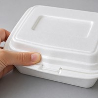 Boîte à lunch jetable en polystyrène isolée à 3 compartiments, en mousse blanche haute résistance, avec couvercle antichoc pour événements