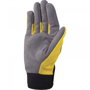 DELTA PLUS - VV901JA09 Gant paume en cuir artificiel jaune-gris-noir avec dos en polyester/élasthanne (multi-pack) GANTS - Product Image 2