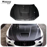 Capot moteur en fibre de carbone sèche style M pour Maserati Levante 2016+ Kit de conversion amélioré