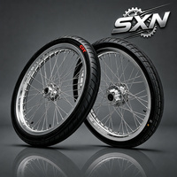 Jantes Supermoto argentées noires de 17 pouces pour Sur-Ron LBX Talaria, pneus CNC pour route 70/90-17 90/80-17, kit de modification pour vélo électrique