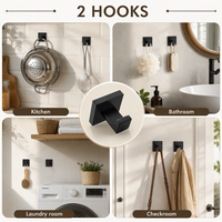 Ensemble de 5 accessoires de salle de bain en acier inoxydable noir mat, fixation murale : porte-serviettes, porte-serviette à anneau, porte-papier toilette, patère pour peignoir, OEM ODM