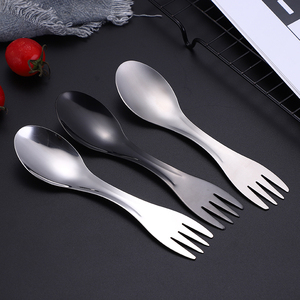 Titan <span class=keywords><strong>2</strong></span>-in-1 Löffel und Gabel Campingbesteck mit Eigenem Logo Edelstahl Spork - Product Image 3