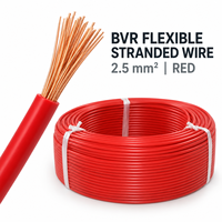Fil de cuivre flexible isolé en PVC BVR 1,5 mm² 2,5 mm² 4 mm² Câble unipolaire pour câblage résidentiel et panneaux