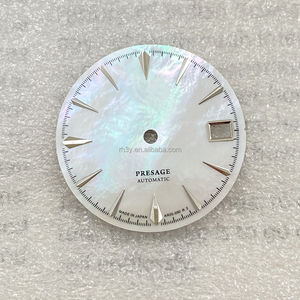 Kit de modification de cadran en nacre pour mouvement NH35, pièces de montre de style cocktail de 28,5 mm avec cadran de montre en nacre non luminescent - Product Image 2