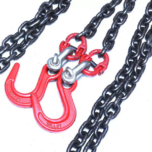 Chaînes de levage G80 G100 en acier soudé certifiées EN818-2, facteur de sécurité 4:1, galvanisées à chaud, différentes tailles, pour levage en hauteur - Product Image 4