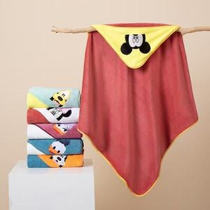 Juego de Toalla de Baño con Capucha y Manta para <span class=keywords><strong>Bebé</strong></span> <span class=keywords><strong>Recién</strong></span> <span class=keywords><strong>Nacido</strong></span> de Forro Polar Coral, Color Sólido Estampado de Bambú y Muselina, Reutilizable para Uso Doméstico - Product Image 5