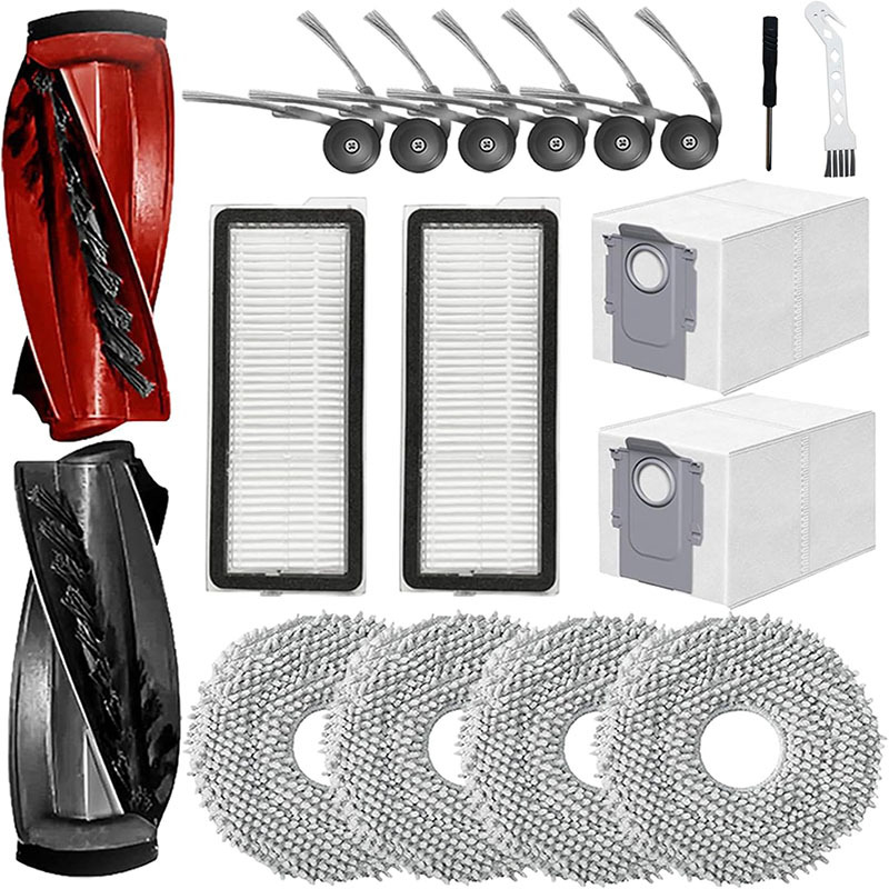 Kit Ricambi Per Roborock Qrevo - 1 Spazzola, 6 Sacchetti, 6 Panni, 4