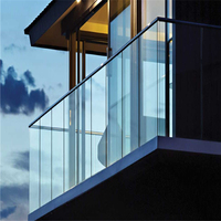 Système de garde-corps en verre trempé personnalisé pour balcon, escalier, bord de piscine et applications extérieures