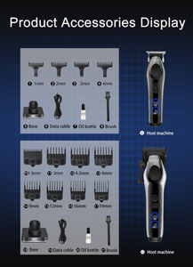 Potente Cortadora <span class=keywords><strong>de</strong></span> <span class=keywords><strong>Pelo</strong></span> Eléctrica Inalámbrica MRY, Cortadora <span class=keywords><strong>de</strong></span> <span class=keywords><strong>Pelo</strong></span> Profesional para Barberos con Cuchilla DLC, Fuente <span class=keywords><strong>de</strong></span> Alimentación USB, Francés - Product Image 5
