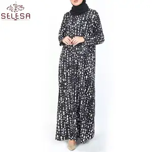 Vetements De Bureau Pour Femmes Women Clothing Wholesale Rose Patterns Abaya Muslim Jubah Charming Long Islamic Dress