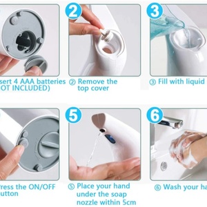 Distributeur automatique de savon liquide sans contact 400 ml pour la maison, la cuisine et la salle de bain, pulvérisateur de détergent - Product Image 5