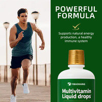 Gouttes liquides multivitaminées personnalisées favorisant la production d'énergie, un système immunitaire sain, complément vitaminique pour femmes et hommes