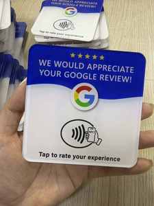 Carte NFC personnalisée pour avis Google - Appuyez pour commenter - Carte NFC programmable pour avis commerciaux - Product Image 2