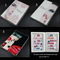60 couleurs Nail Art acrylique Gel vernis nuancier Palette affichage carte polonais Swatch Book