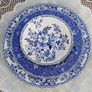 Assiettes à dessert et services de table en porcelaine à motifs bleus et blancs nordiques en gros - Product Image 4