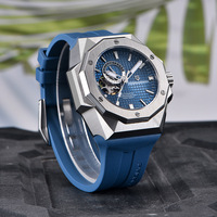 Reloj PAGANI YS010original para hombre, reloj mecánico completamente automático, luminoso, resistente al agua, esfera grande hueca, reloj para hombre de alta calidad