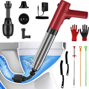 Nuevo diseño, potente abridor de émbolo de inodoro de alta presión eléctrico, potente desatascador de drenaje de aire, émbolo de inodoro para Baño - Product Image 2
