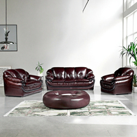 Ensemble de canapés de bureau modulaires en cuir PU au design classique et traditionnel, solution de sièges confortables pour la maison, le bureau et la chambre, idéal pour les cadres.