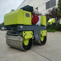 Rouleau compresseur vibrant à double tambour hydraulique intégral TOP BRAND SVH80 de 800 kg, avec une puissance de 5-8 kW et une force d'excitation de 25 KN
