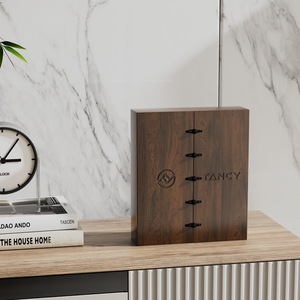 Wooden Clothing <b>Storage</b> Box Rectangle 6 In High Engraved Design For Gift Use <b>Clothes</b> Organizer - Product Image 4