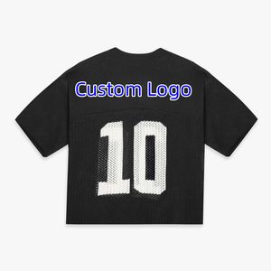 Diseño de cable personalizado Logo Prendas de punto Fútbol Jersey Moda Cuello redondo Manga corta Hombres Jersey de punto de ganchillo Jersey de malla de punto - Product Image 6