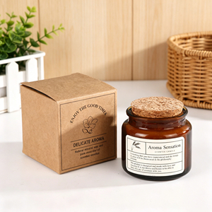 Bougie parfumée en cire de soja dans un bocal en verre avec bouchon en liège, 3 oz (85 g), format mini, faite à la main, non toxique, pour Thanksgiving, Diwali, anniversaires - Product Image 2