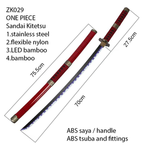 Katana de Bambú del Anime Japonés Bleach, Espada de Ichigo Kurosaki, Tensa <span class=keywords><strong>Zangetsu</strong></span>, ZK064 - Product Image 6