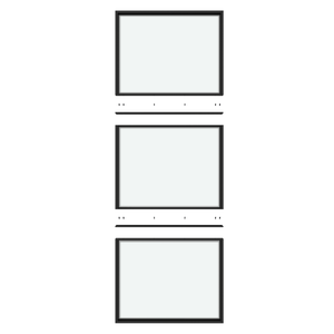 36 pulgadas. X 84 Pulgadas <span class=keywords><strong>Puertas</strong></span> Corredizas <span class=keywords><strong>de</strong></span> Vidrio Estilo Granero con Marco <span class=keywords><strong>de</strong></span> Metal Negro Mate, Puerta <span class=keywords><strong>de</strong></span> Granero Chelsea con Kits <span class=keywords><strong>de</strong></span> Instalación - Product Image 3