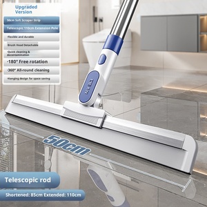 <span class=keywords><strong>Balai</strong></span> <span class=keywords><strong>magique</strong></span> avec outil en caoutchouc souple et manche en plastique pour balayer les sols, nettoyer les toilettes, raclette à eau pour salle de bain - Product Image 6