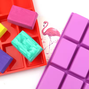 Nhà Máy Và Kho 9 Khoang Hình Chữ Nhật Hình Dạng Silicone Bánh Khuôn Silicone Nến Khuôn Mẫu, Silicone Khuôn Bánh, Khuôn Silicone Xà Phòng - Product Image 1